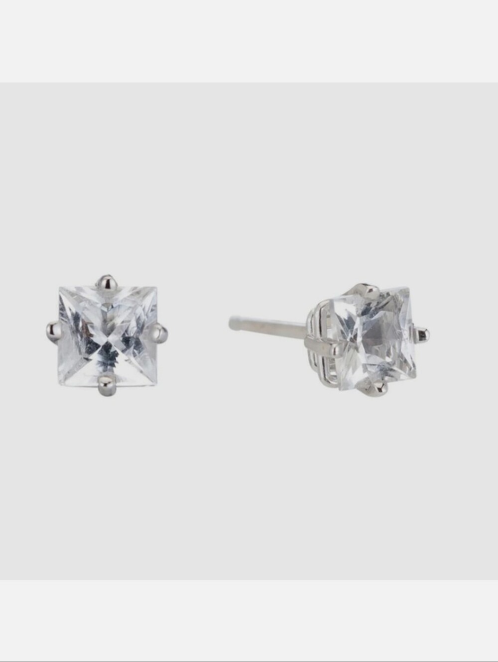 tiny square stud earrings